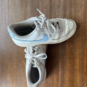 Nike White and Light Blue Athletic Shoes